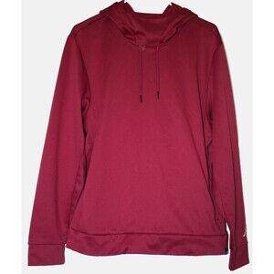 Jordan Therma-Fit Hoodie Size Large Dark Red Pullover Neck Cover and Hood
